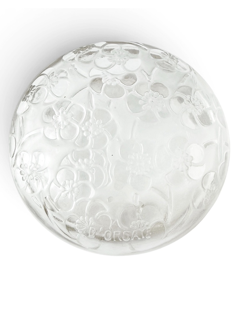Vintage Rene Lalique "Le Lys" Floral Frosted Glass Vanity Trinket Powder Box